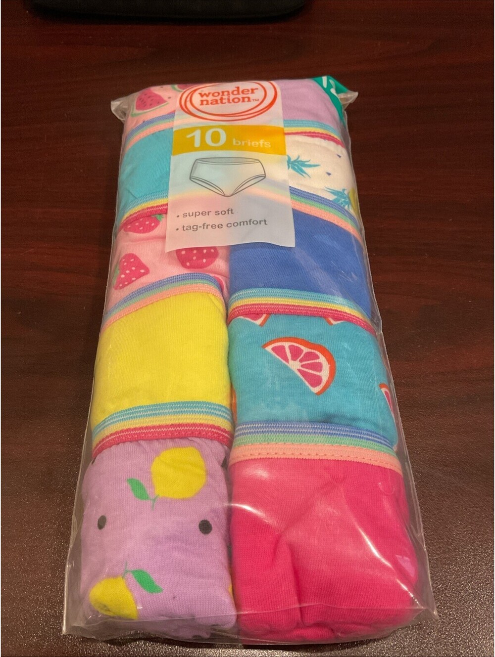 Wonder Nation Girls Size 12 NWT Underwear (Pack Of Ten) 038